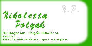 nikoletta polyak business card
